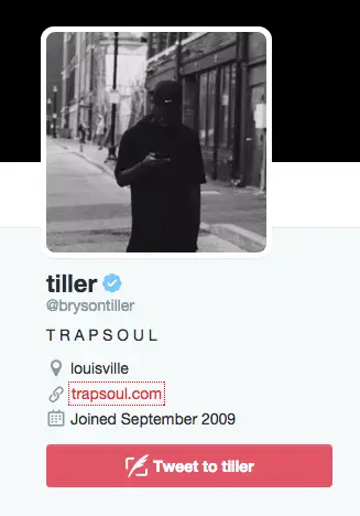 Bryson Tiller Twitter Account