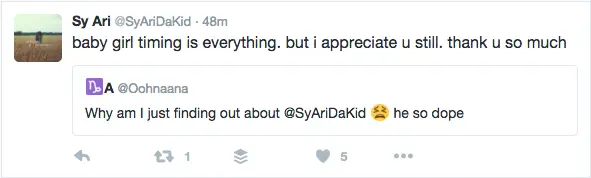 Sy Ari Da Kid Tweets